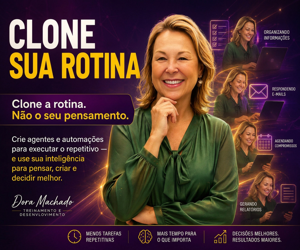 Arte do workshop Clone Sua Rotina com Dora Machado